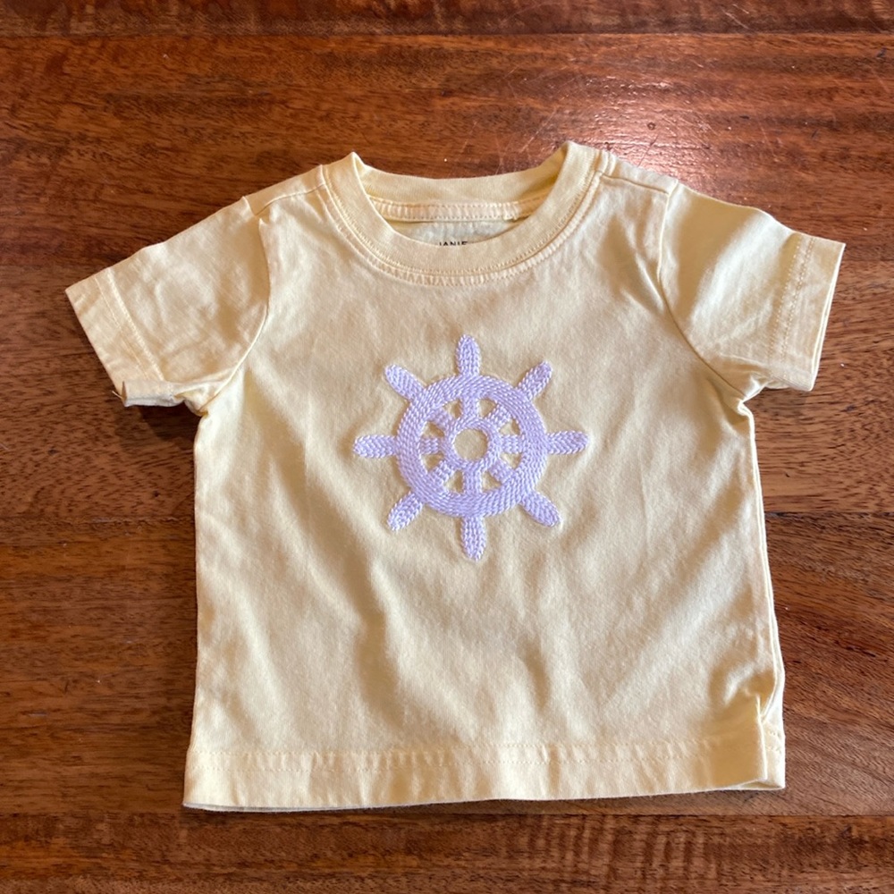 Infants Janie and Jack Ships Wheel Yellow Tee Shirt